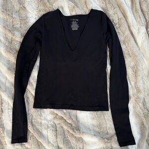 NWOT- (black) Intimately FP Clean Lines Voop Long Sleeve Top